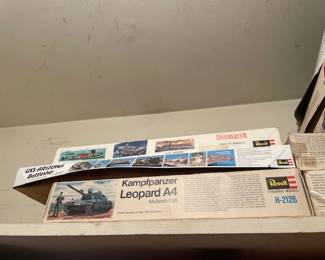 Model military vehicles.