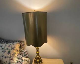 MCM brass table lamp.