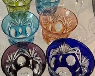 Large selection of vintage barware.
