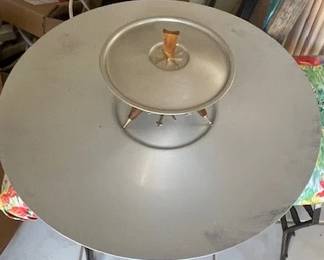 MCM Mirror Atomic Starburst candy dish and charger plate set.