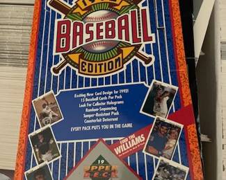 Large selection of baseball cards.