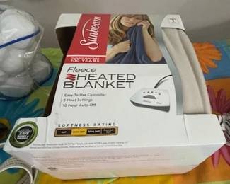 Sunbeam Fleece Heated Blanket.
