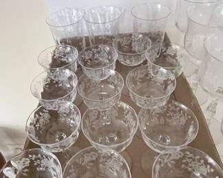 Large selection of vintage barware.