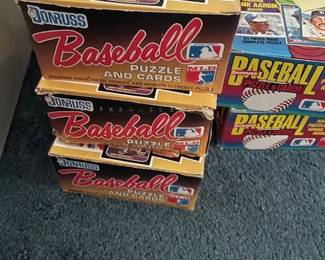 Large selection of baseball cards.