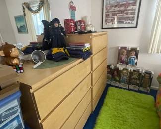 Beige chest of drawers.