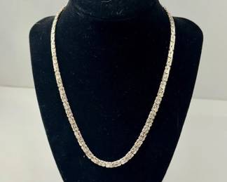 40 g silver Byzantine link necklace
