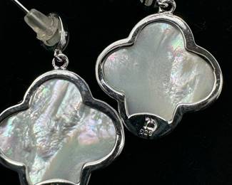 Mother of pearl and sterling silver earrings 