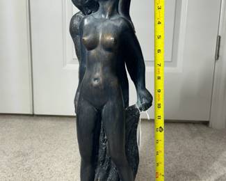 18 inch bronze sculpture titled “passion”signed, and dated
