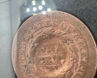 ultra rare Die push error in 1847 large cent