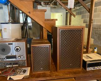 Vintage Stereo Equipment - TEAC Reel to Reel, Sansui Speaker System SP-1500 and SP-30,  Sansui 4000 Tuner Amplifier