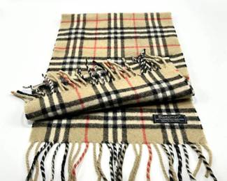 Burberry's Beige Vintage Check Scarf - Authentic