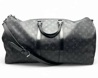 Louis Vuitton Monogram Eclipse Keepall 55 - Authentic