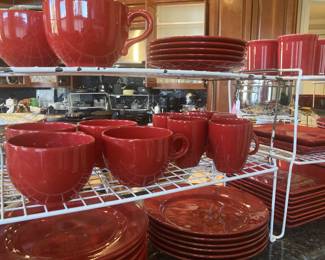 Red dishes
