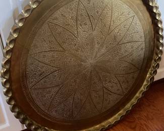 Large brass tray