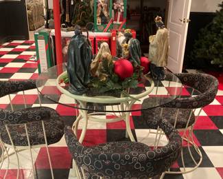 Glass top table/4 chairs