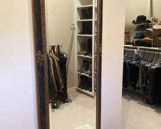 Long mirror and matching bench