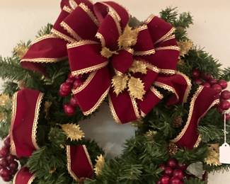 One of several Christmas wreaths