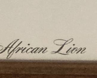African Lion by Artist Charles Frace