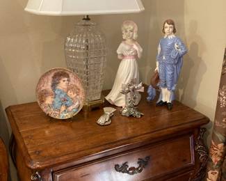 One of two matching 3-drawer nightstands