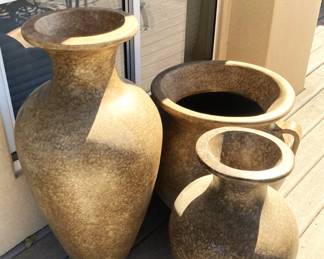 Large decorative pots