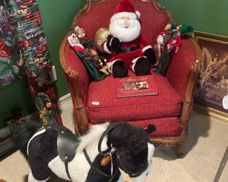 Child's chair; rocking horse