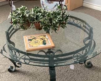 Glass top coffee table