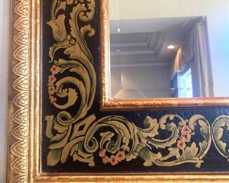 Painted border on the mirror