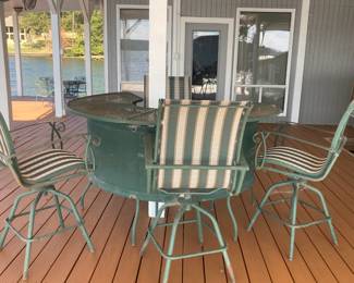 Patio bar and stools