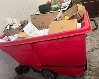 large rolling trash bin (don't worry we emptied it out for ya lol)