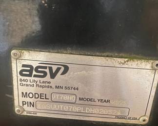 skid steer model plate 2020