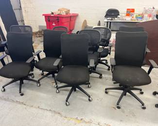 rolling desk chairs, black