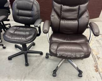 rolling desk chairs, leatherette