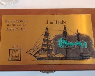 Musket revolver, with bullet mold and powder pouch. Presented as a gift at a show in San Francisco featuring The Jackson 5 by Motown.