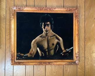 Original Vintage Bruce Lee on Velvet Painting