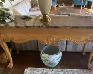 Marble Top Console Table