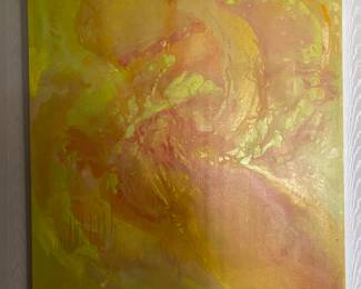 Abstract Painting on Canvas Signed