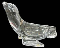 Fine Sevres France Crystal Figural Seal Trinket Dish
