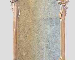 DECORATIVE CRAFTS INC. Hand Carved Wood Wall Mirror Fancy Hollywood Regency Style (1 of a Pair)
