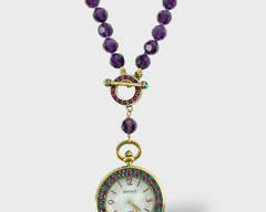 Heidi Daus Designer Timing Is Everything Crystal Statement Watch Fob/ Necklace
