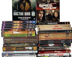 40+ Movie DVDs- The Mummy, Coriolanus, As You Like It, Shes The Man, Shakespeare In Love, Leverage, Spies of Warsaw, Doctor Who and More!
