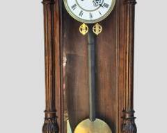 Antique German Porcelain Face Wall Clock
