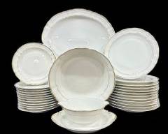 Fine Bernardaud Limoges France Louis XV Plates, Serving Bowl & Soup Bowl Set
