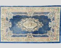 Vintage Hand Carved Chinese Wool Area Rug
