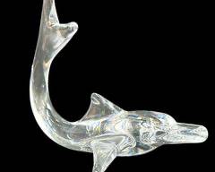 Fine Daum France Crystal Figural Dolphin
