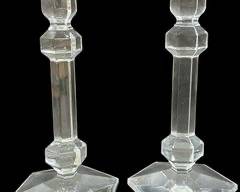 Fine Val St Lambert Crystal Candlesticks
