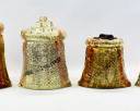 Vintage Made In Portugal Lidded Sack Design Canisters, Different Sizes
