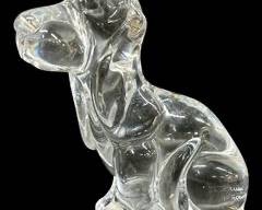 Fine Signed Daum France Crystal Figural Dog Paperweight
