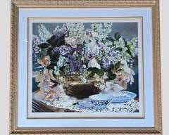 1992 JULIE INMAN Signed Serigraph "The Last Leaf" in Carved Gilt Wood Frame with Certificate Print 251

