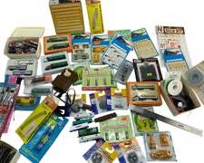 Big Assortment of N Scale Hobby Parts and Pieces Including Cars, Trucks, Trains, Tracks, Signage, Lights, and Much More!
