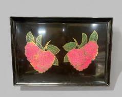 Vintage Couroc of Monterey Serving Board Grape Pattern MCM Style
